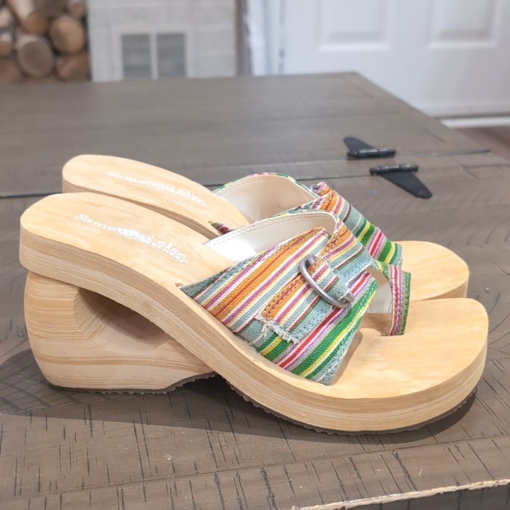 Y2K Skechers Canvas Clog Sandals Something Else S… - image 1